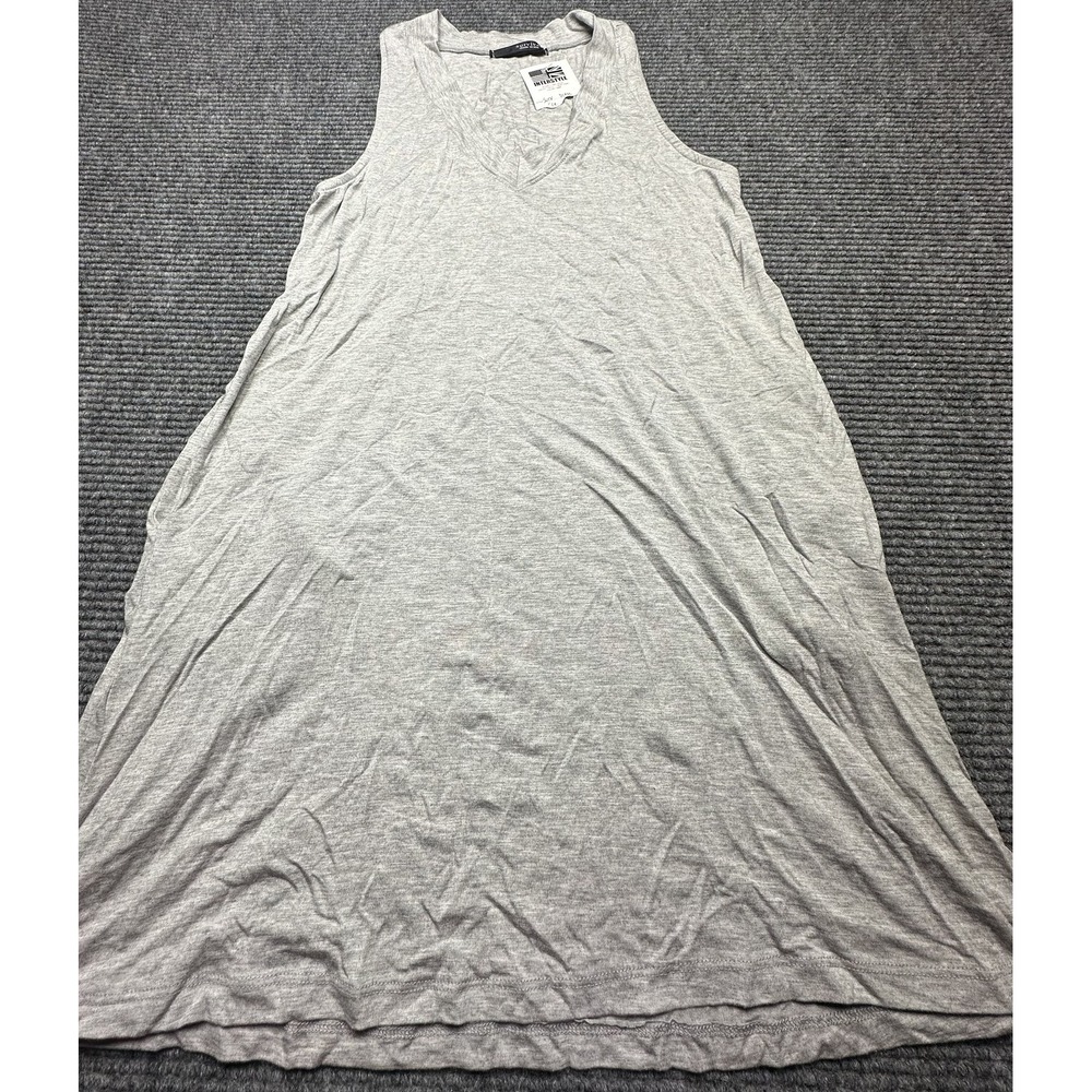 Survival Dress Womens‎ Small Gray Sleeveless Tank Maxi Pockets Made in USA Rayon